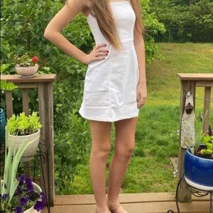 White Jean Dress, new with tags